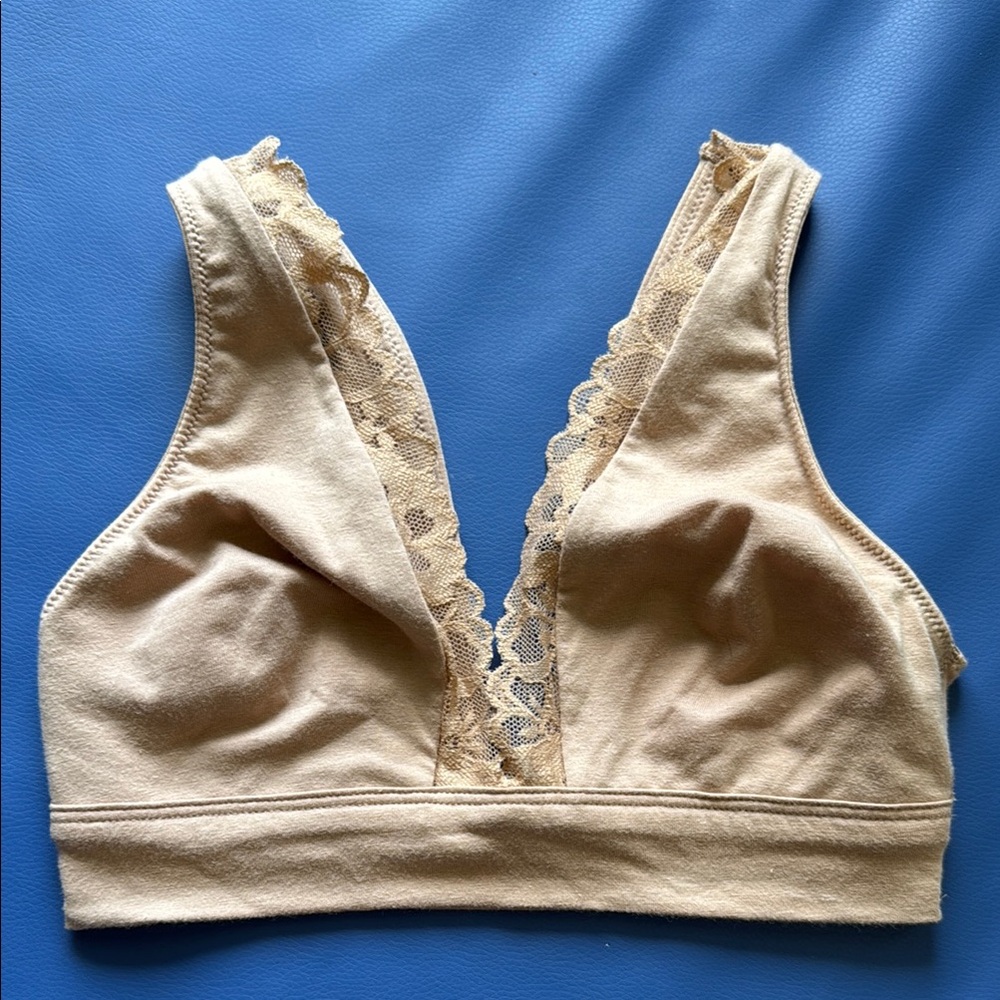 VS Lace Trim Nude Bralette